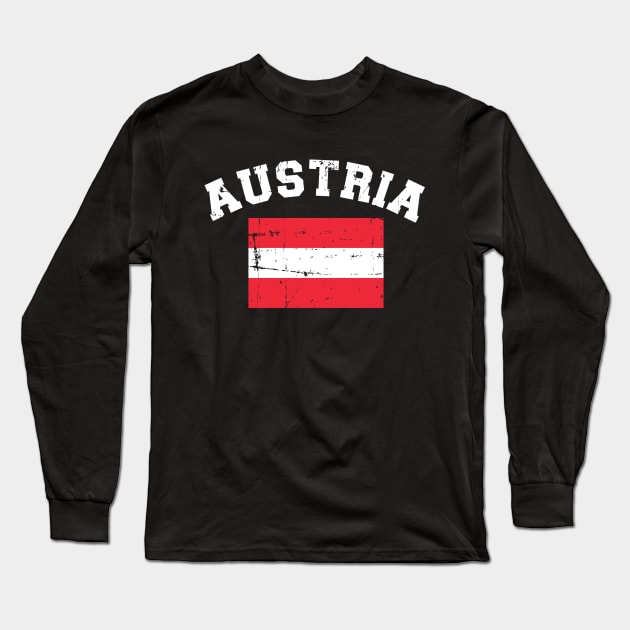 Austria flag Long Sleeve T-Shirt by Designzz